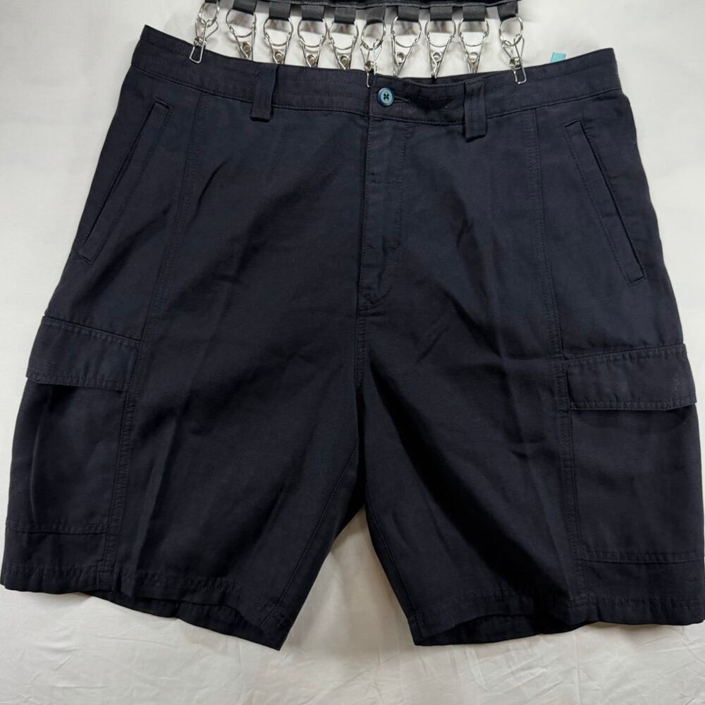 Tommy Bahama Relax Men’s Size 36 Black Tencel Lyocell Blend Cargo Shorts